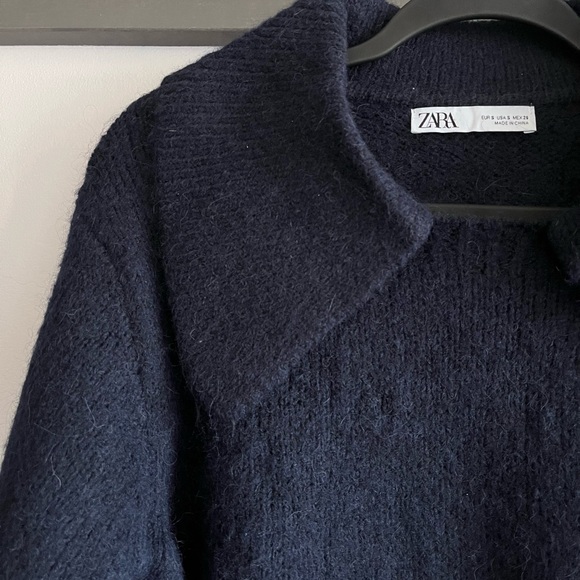 ZARA Polo collar knit sweater - Picture 4 of 4